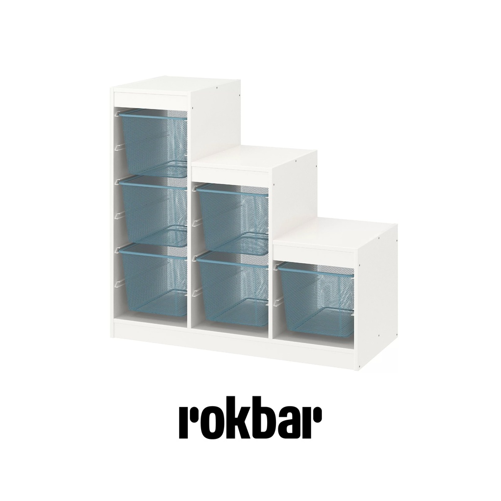 TROFAST Kombinasi penyimpanan dgn kotak 99x44x95 cm