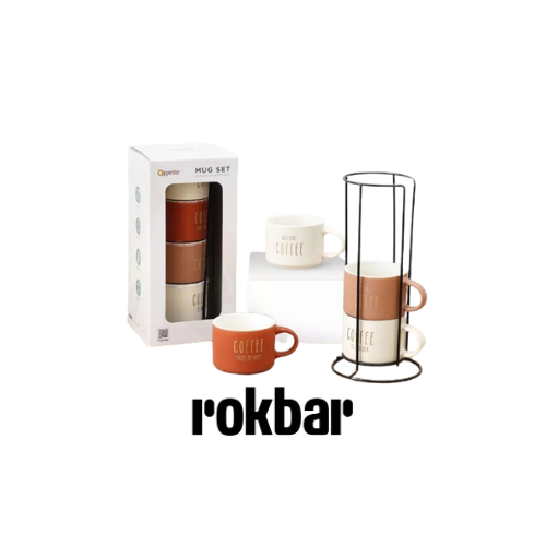 Informa Appetite Hazel Mug Porcelain Dengan Rak 160 ml