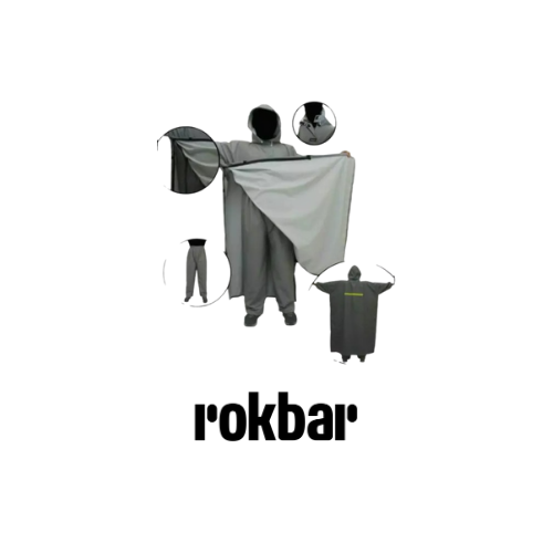 Jas hujan taslan ponco plus celana (dengan resleting kanan dan kiri)